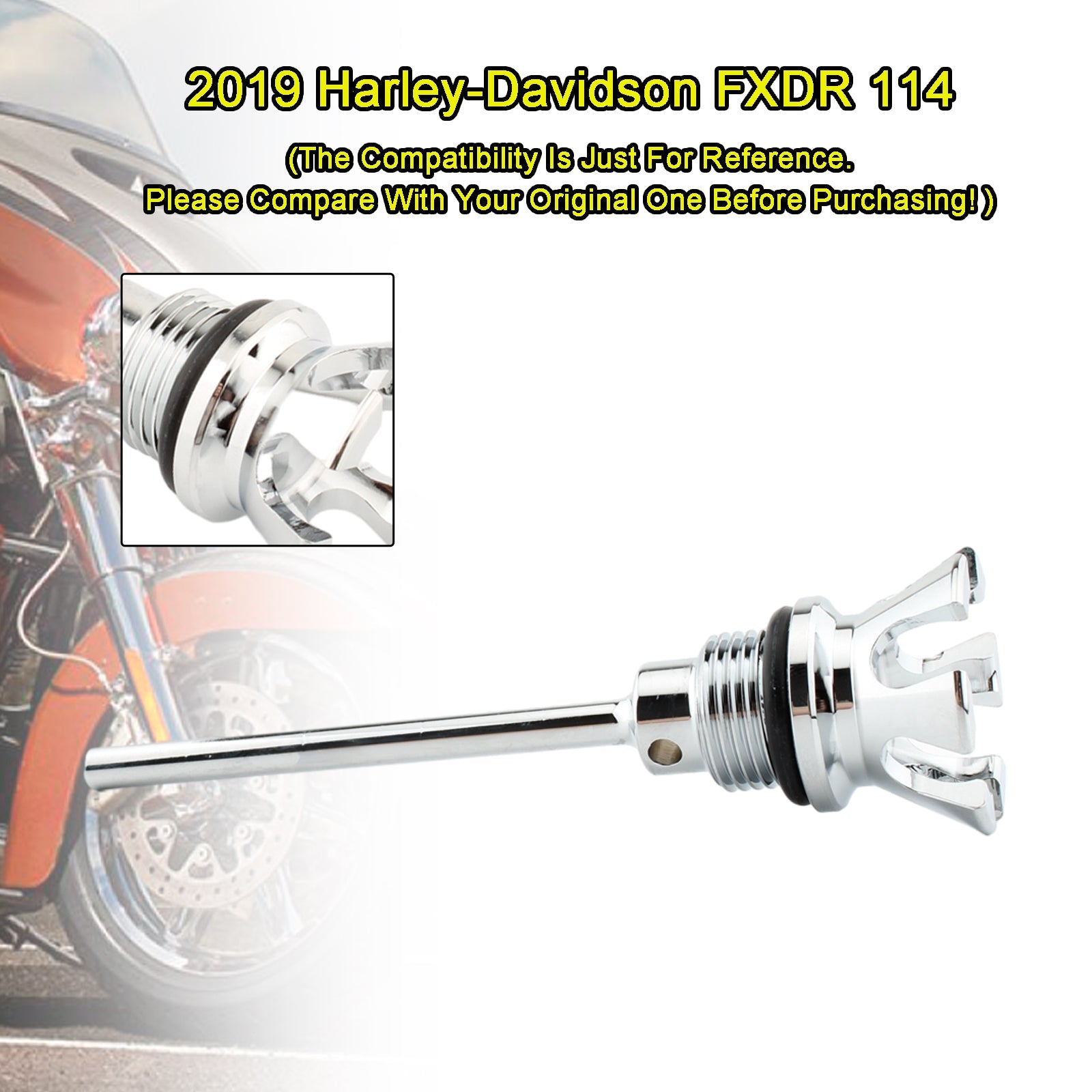 Tapa del tanque de medidor de aceite, tapa adecuada para Softail Road Glide Street Bob 1105 - 0022