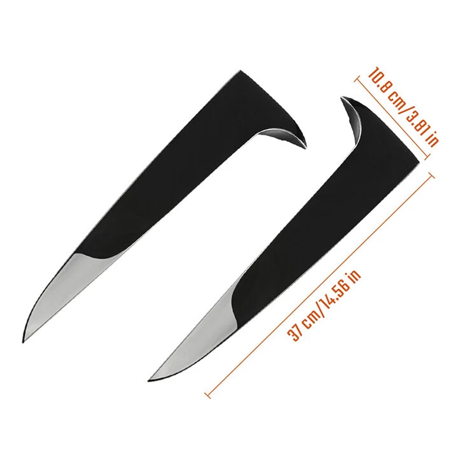 Paire de becquets latéraux de lunette arrière noir brillant pour BMW X3 F25 2011-2017