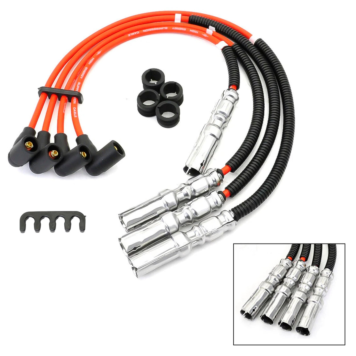 Kit de câbles d'allumage 8 mm 063905431A pour VW Beetle Bora Golf GTI Jetta 2.0L