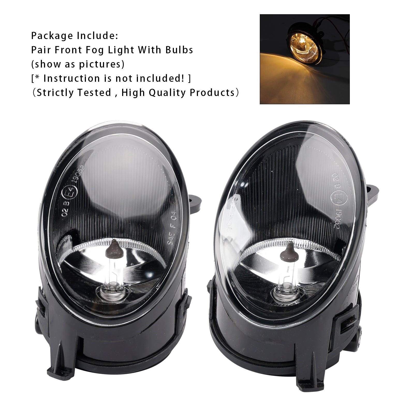 Paire de feux antibrouillard avant pour Audi A6 C6 (2005, 2006, 2007, 2008)