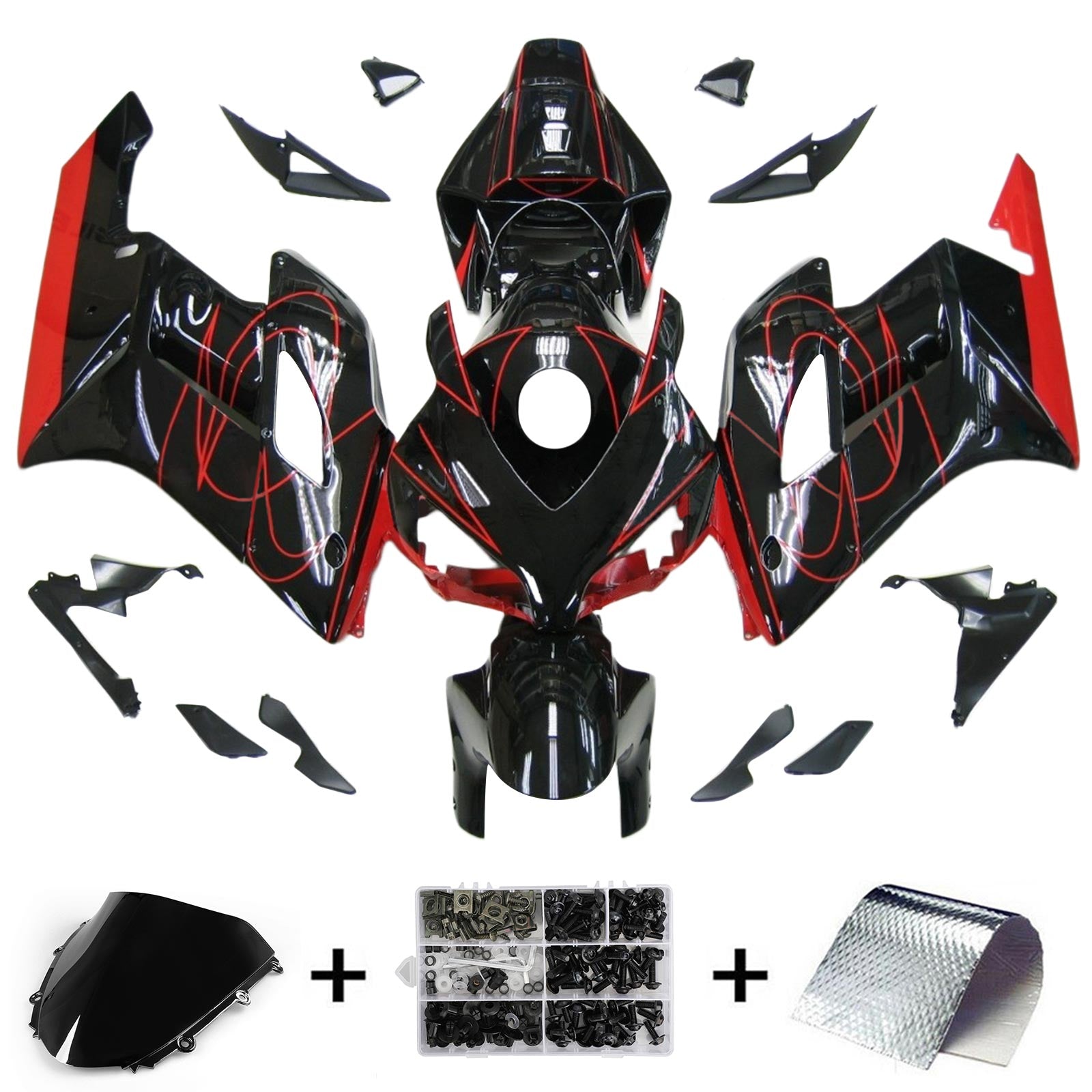 Kit de carénage par injection, carrosserie en plastique ABS pour Honda CBR1000RR 2004-2005