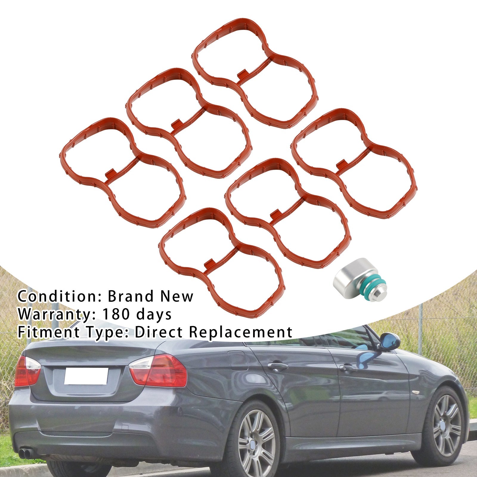 Junta del colector de admisión de 6 uds 1167807480 para BMW E90-93 F10 F11 F07 X5 X6 N57