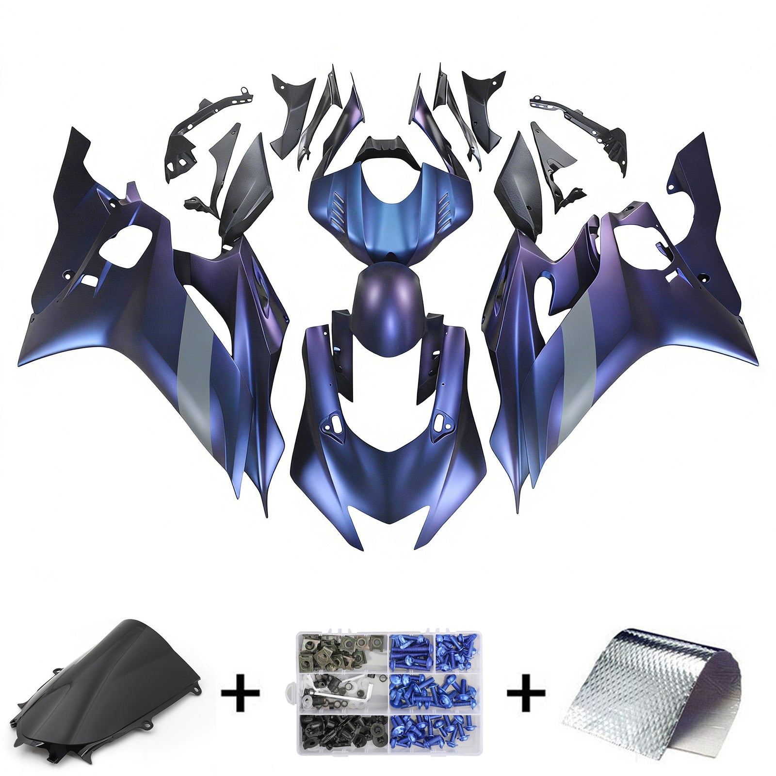 Kit de carénage en plastique ABS injecté compatible avec Yamaha YZF-R6 2017-2023