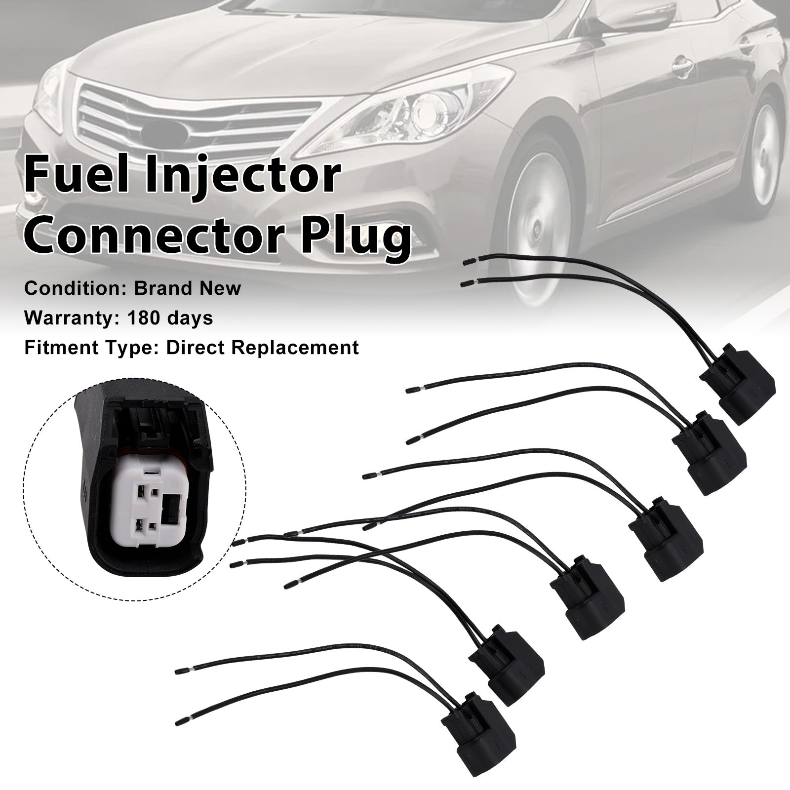 Złącze d'6-EV6 Wtyczka wtryskiwacza paliwa Pigtail Szybkozłączka pasuje do Hyundai
