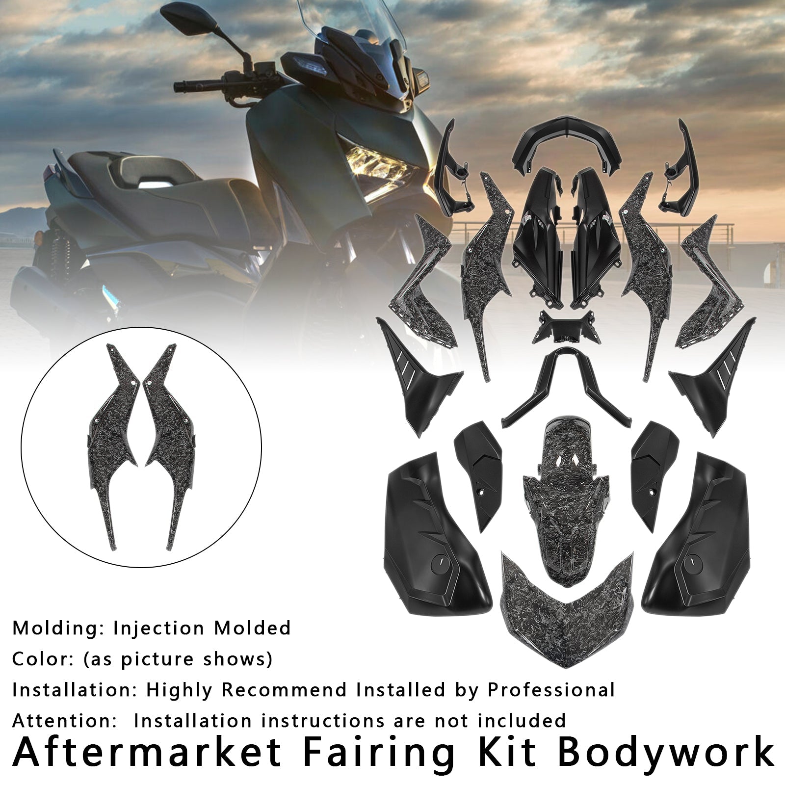 Kitting and Bodywork Kit inyectado para Yamaha X-Max 300 XMAX 2023-2024