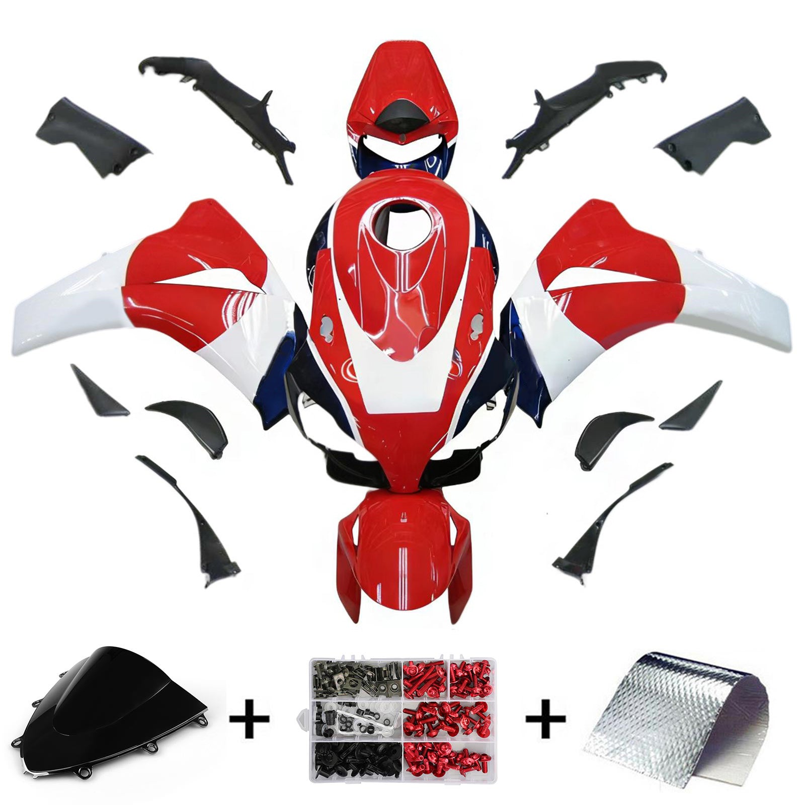 Kit de carénage injecté en plastique ABS pour Honda CBR1000RR 2008-2011