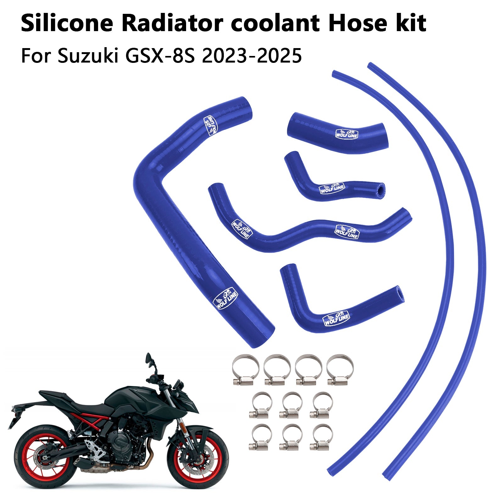 Durite de refroidissement en silicone pour radiateur Suzuki GSX-8S 2023-2025