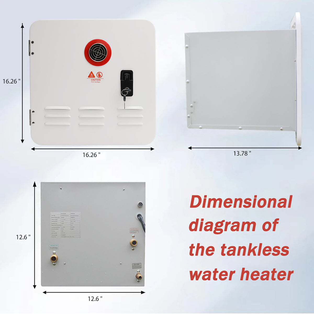 Chauffe-eau sans réservoir pour camping-car au propane 65 000 BTU avec contrôleur et accessoires de douche