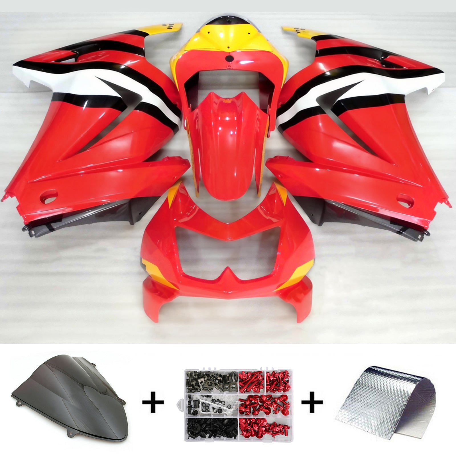 Kit de carénage injecté en plastique ABS pour Kawasaki EX250 Ninja250R 2008-2012