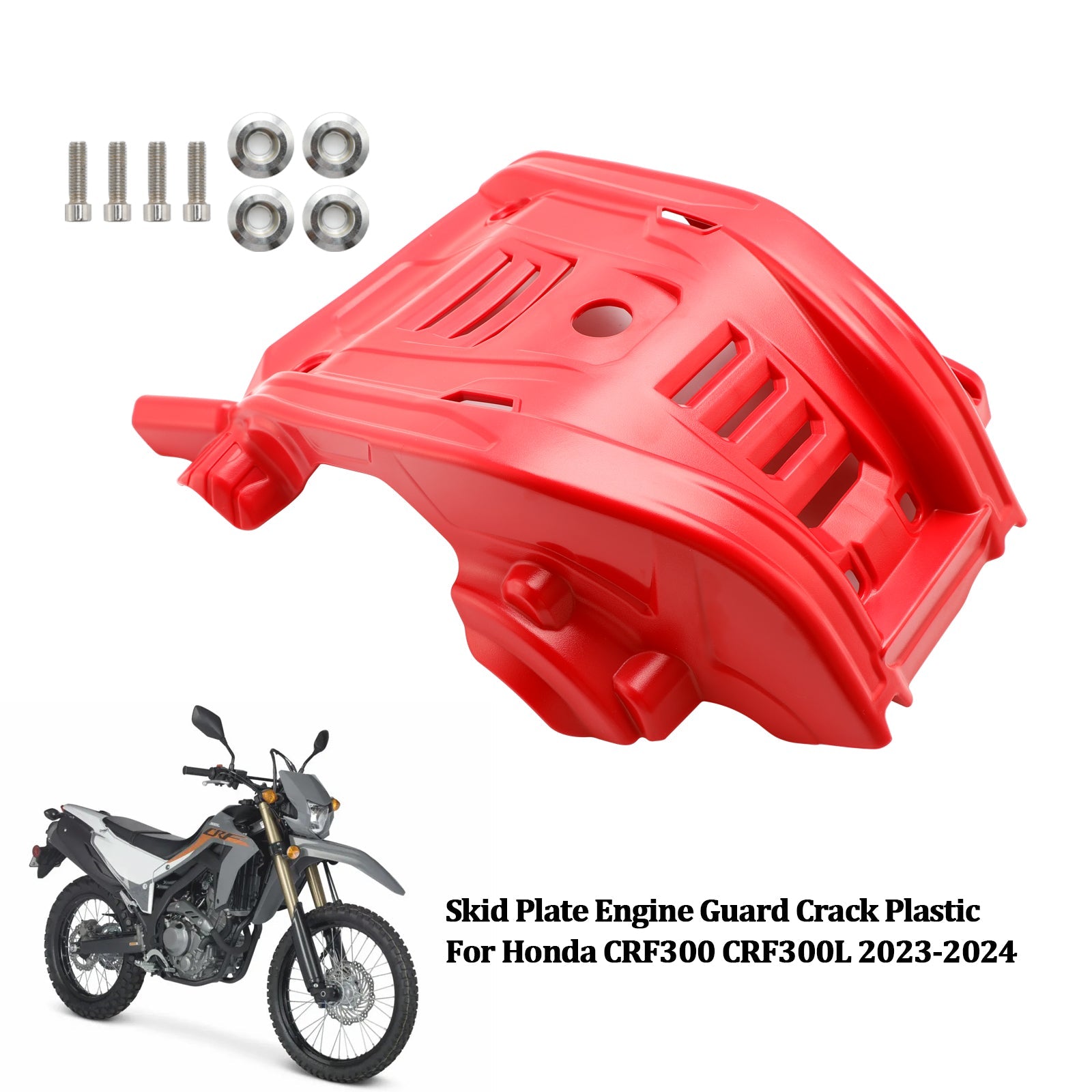 Hullu muovimoottorin suojauslevy Honda CRF300 CRF300L 2023-2024