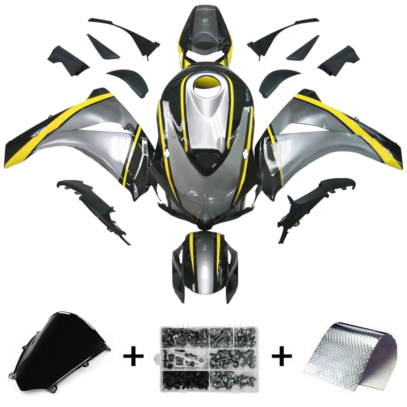 Kit de carénage injecté en plastique ABS pour Honda CBR1000RR 2008-2011