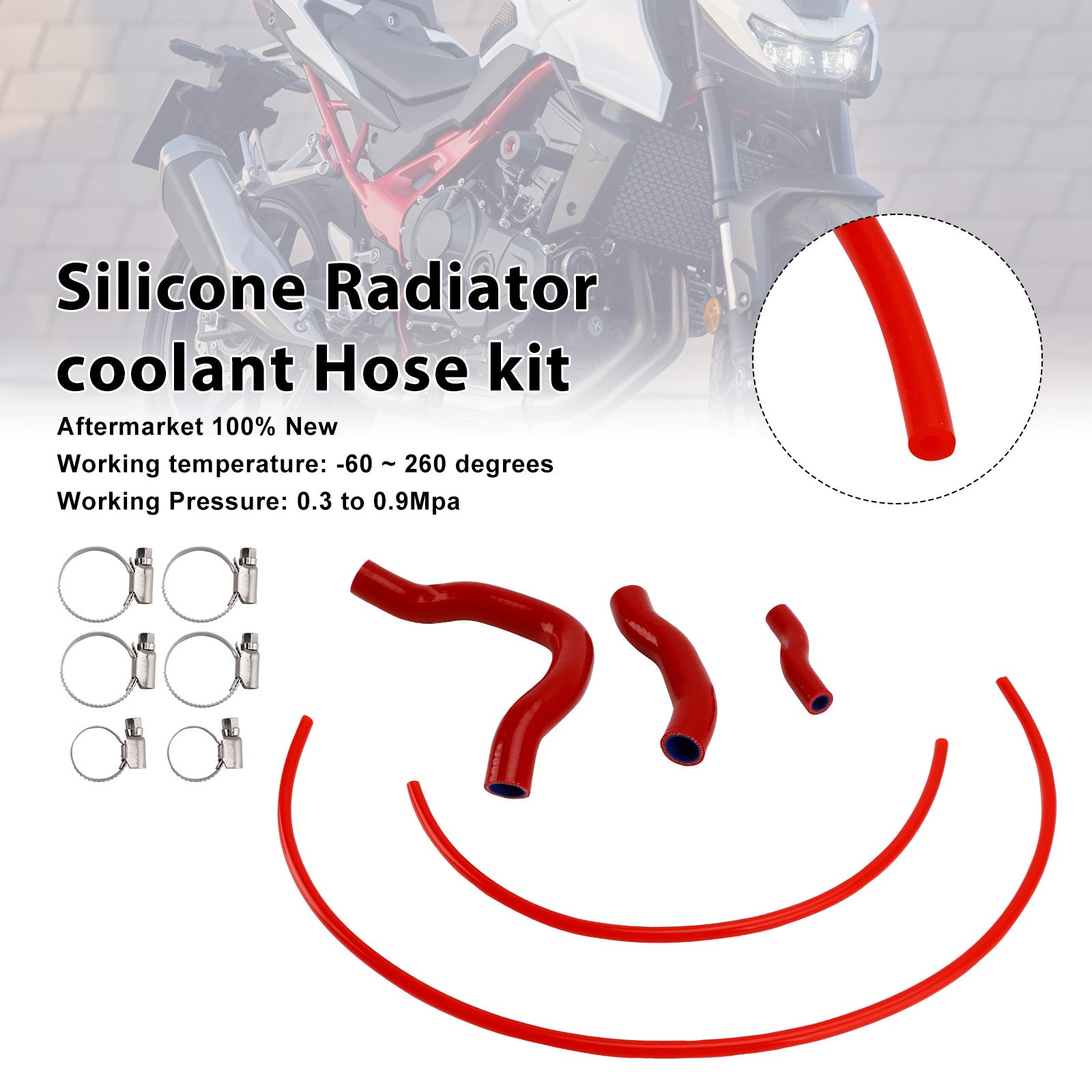 Durite de refroidissement en silicone pour radiateur Honda CB750 Hornet XL750 Transalp 23-25