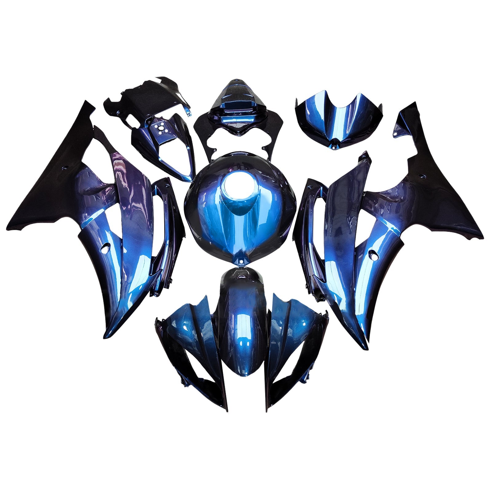 Kit de carénage injecté en plastique ABS pour Yamaha YZFR6 YZF-R6 2008-2016