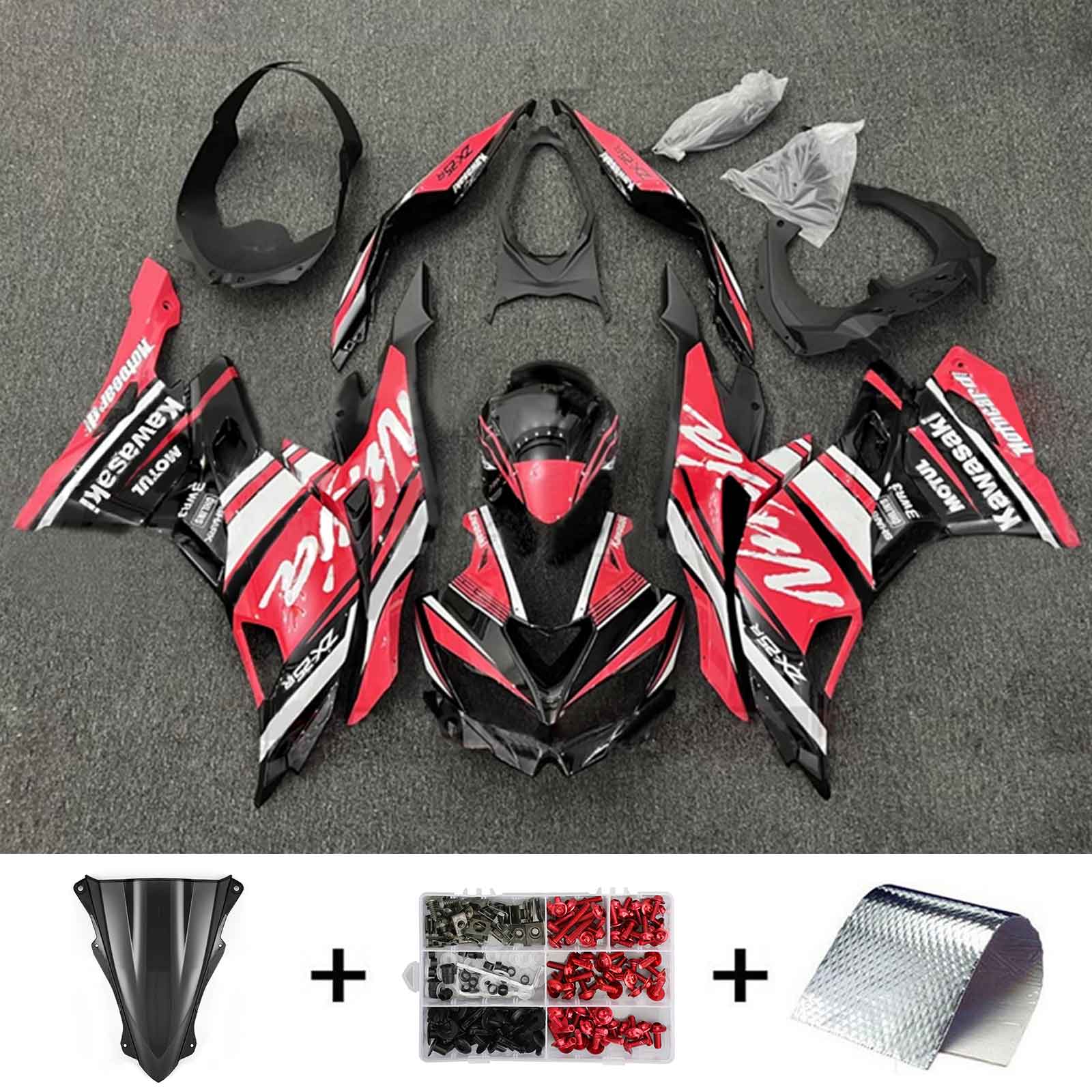 Kit de carénage d'injection Kawasaki Ninja ZX-25R ZX-4R ZX-4RR 2019-2024