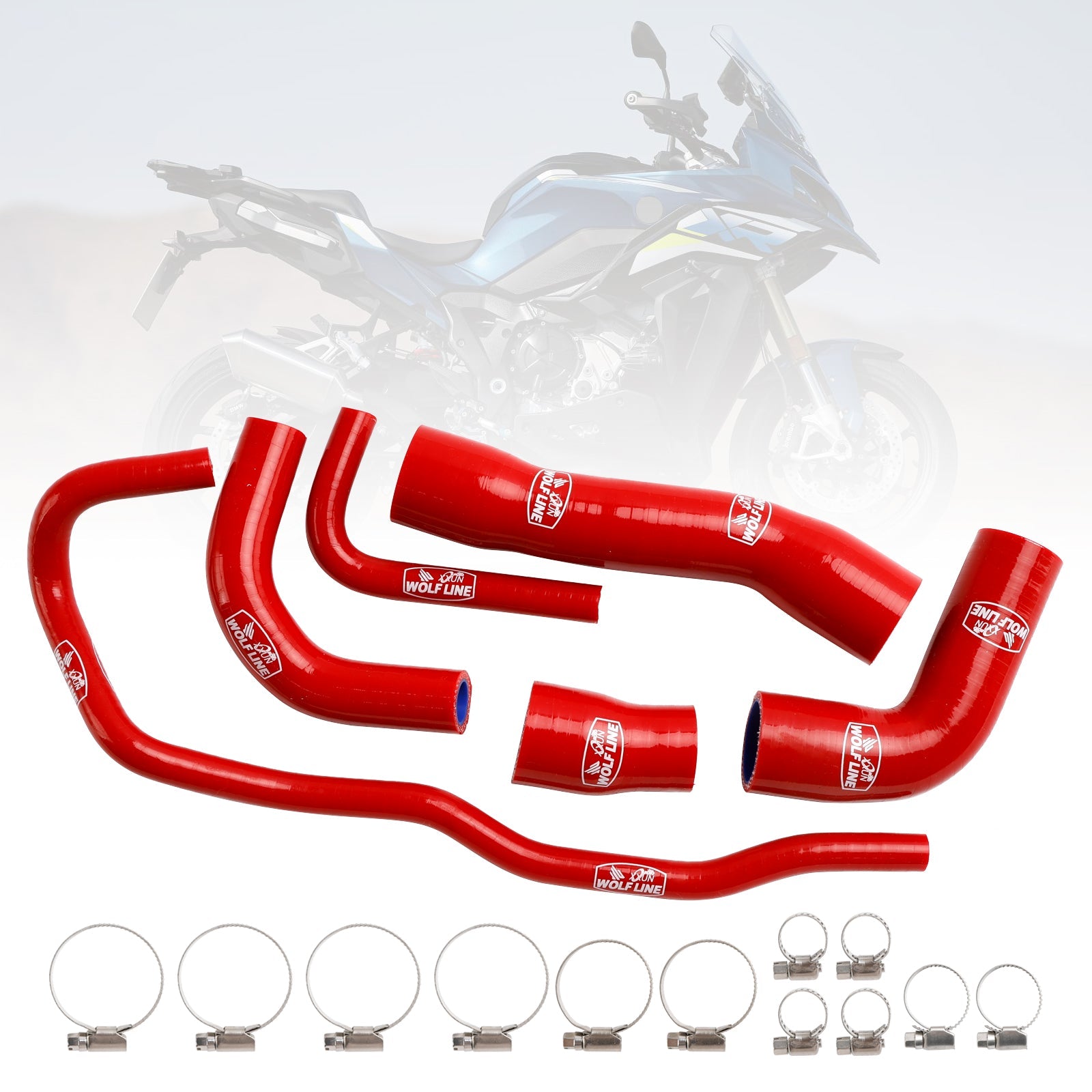 Kit de durites de refroidissement en silicone pour radiateur BMW S1000XR 2021-2024