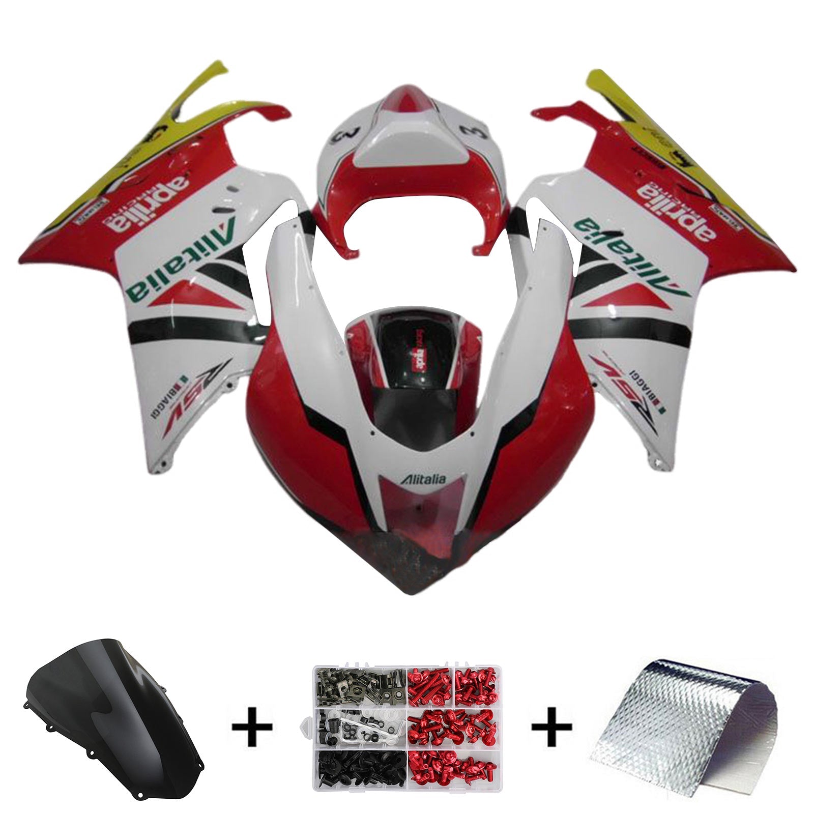 Amotopart Aprilia RSV1000 2003-2006 Kit Carénage Carrosserie Plastique