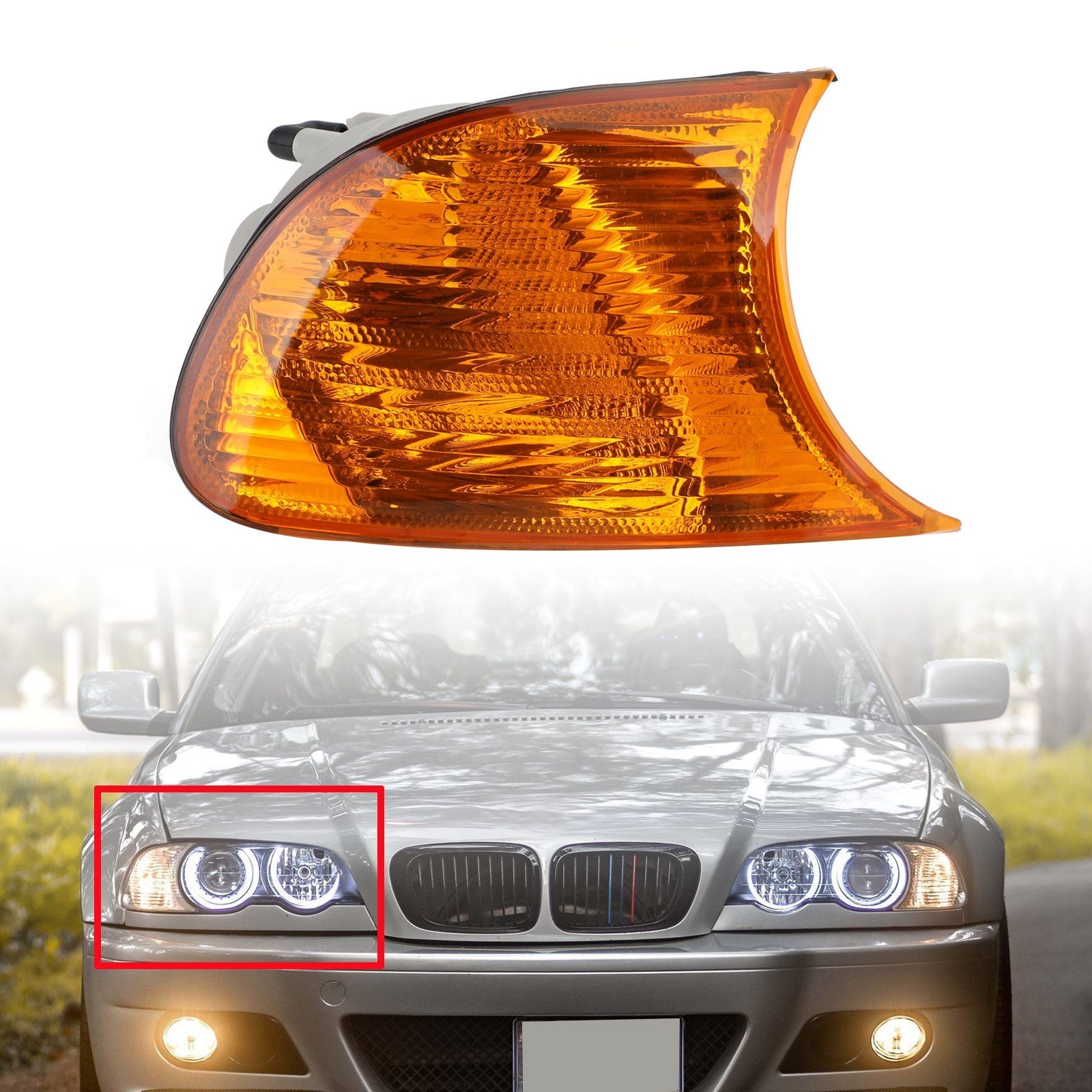 Fuego de&Luz ámbar en ángulo recto para BMW Serie 3 E46 Coupé 1998-2001 63126904300