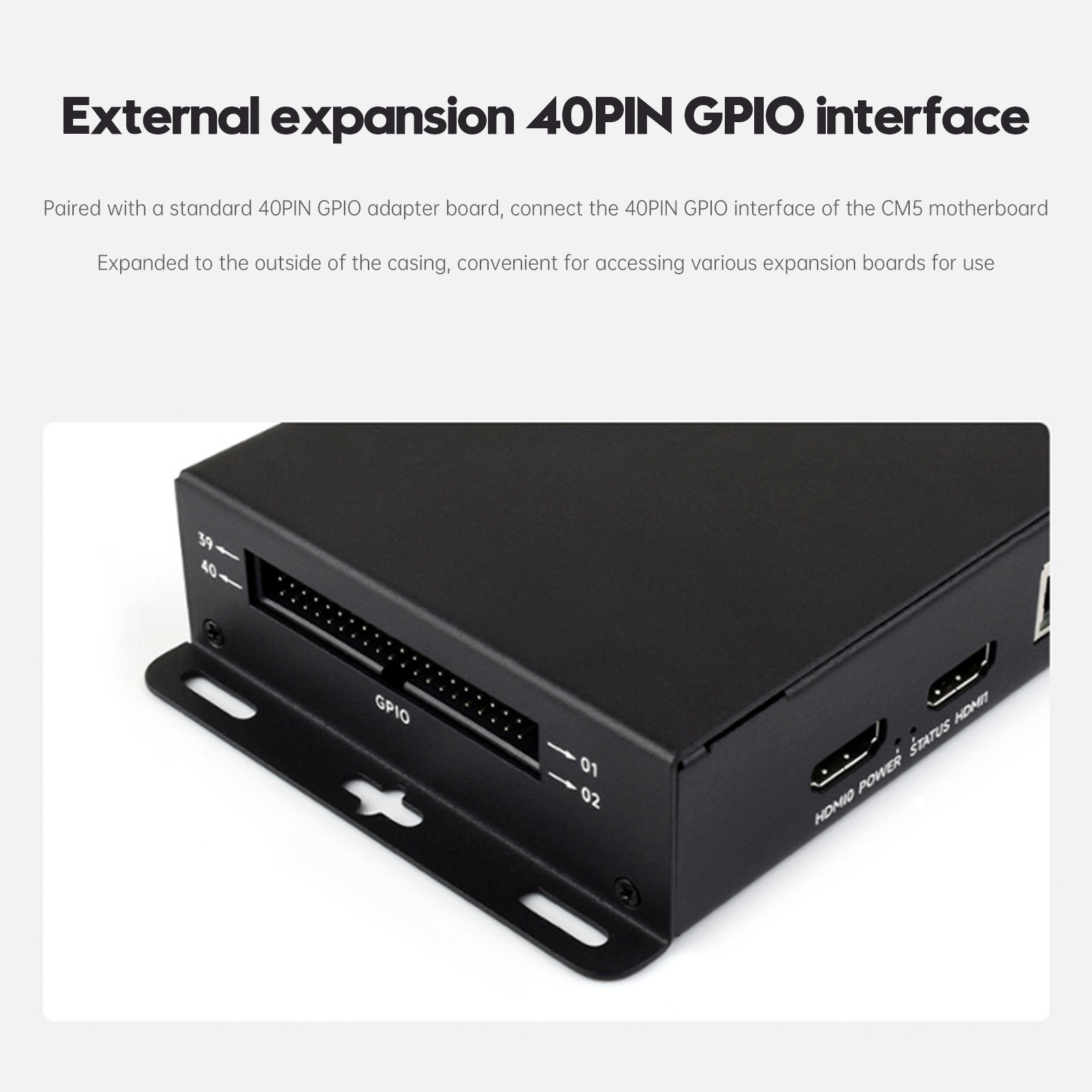 Module de calcul Raspberry Pi CM5 IO, carte 5 IO, boîtier de dissipation thermique en métal