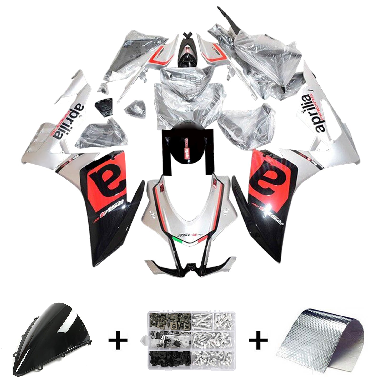 Amotopart Aprilia RSV4 1000 2016-2018 Kit Carénage Carrosserie Plastique