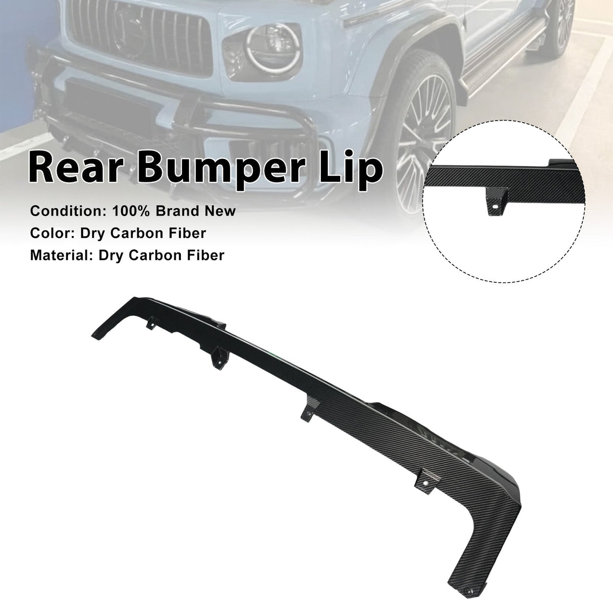 Difusor trasero de fibra de carbono seca para Mercedes-Benz Clase G W465 (desde 2025)