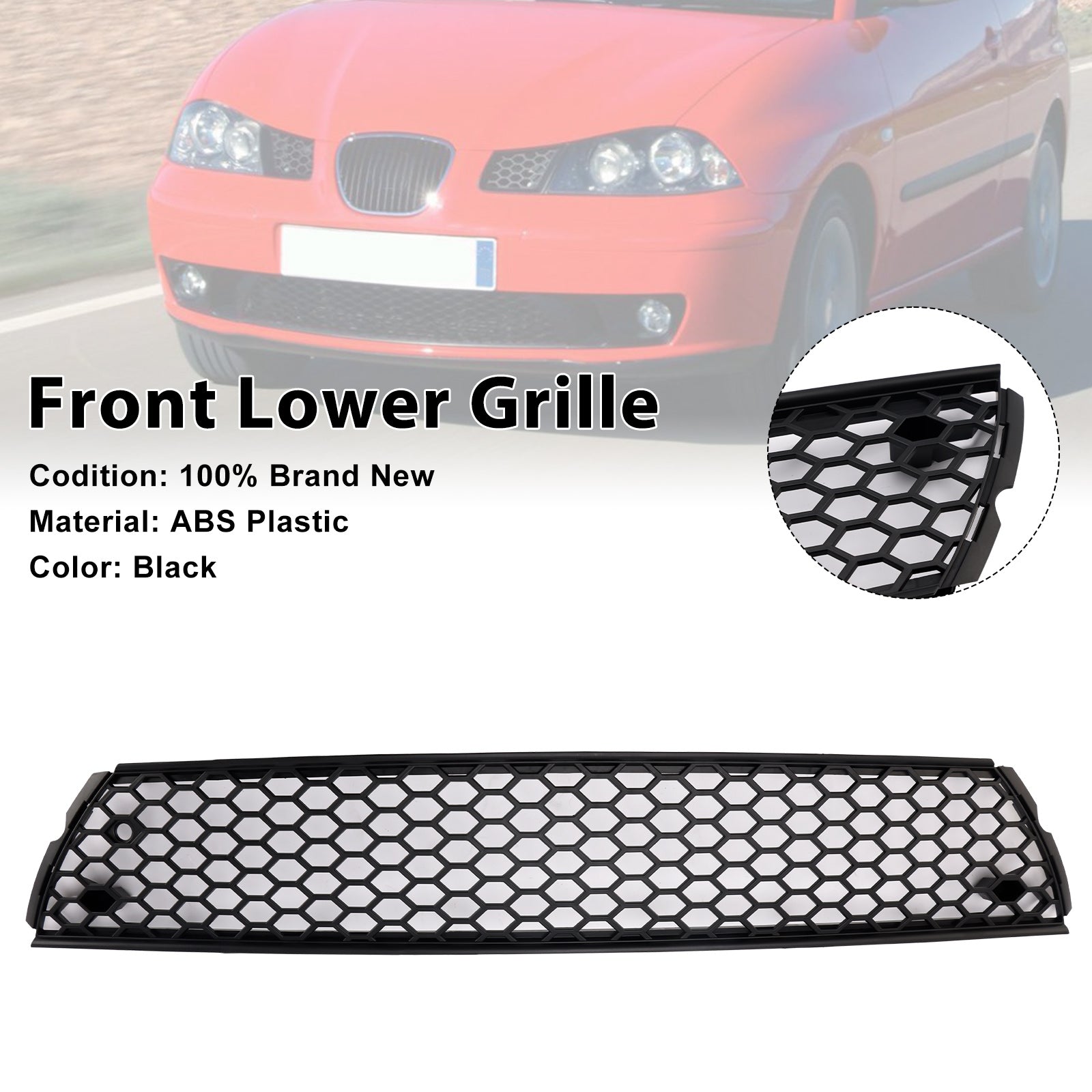 Front Honey Lower Grille Grill Pour Seat Ibiza 6L FR 2002-2006 Pre-Facelift
