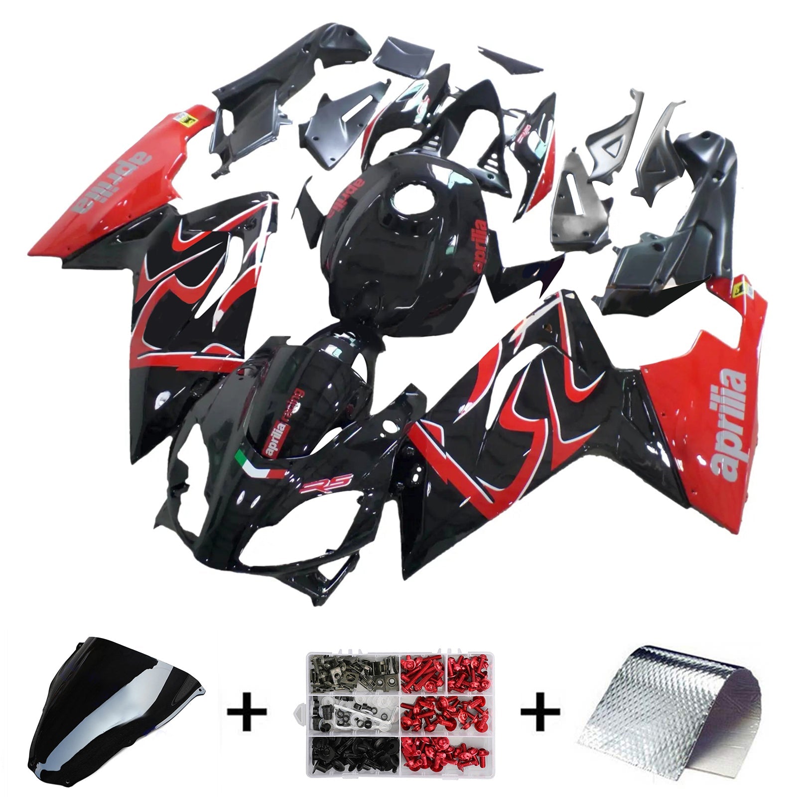 Amotopart Aprilia RS125 2006-2011 Kit de carenado de carrocería de plástico ABS