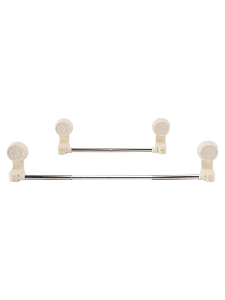 2 barre portaoggetti&Asta regolabile in acciaio inossidabile per doccia RV da 11,8 a 23,6 pollici