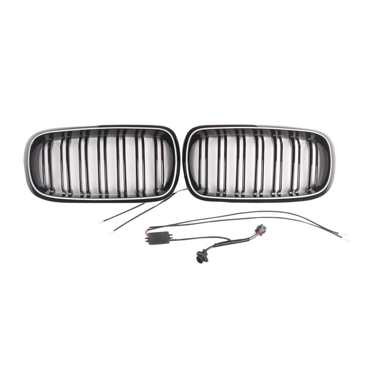 Double Slat Front Bumper Kidney Grille Pour BMW X5/X6 F15 F16 2013-2018