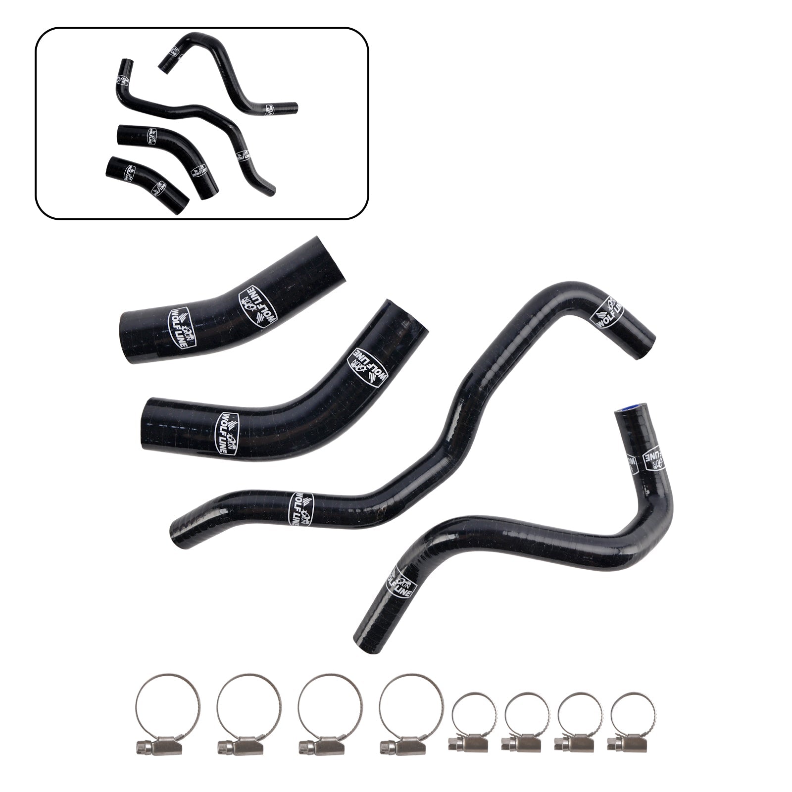Siliconen koelslangset voor radiator Yamaha Tenere 700 2019-2024