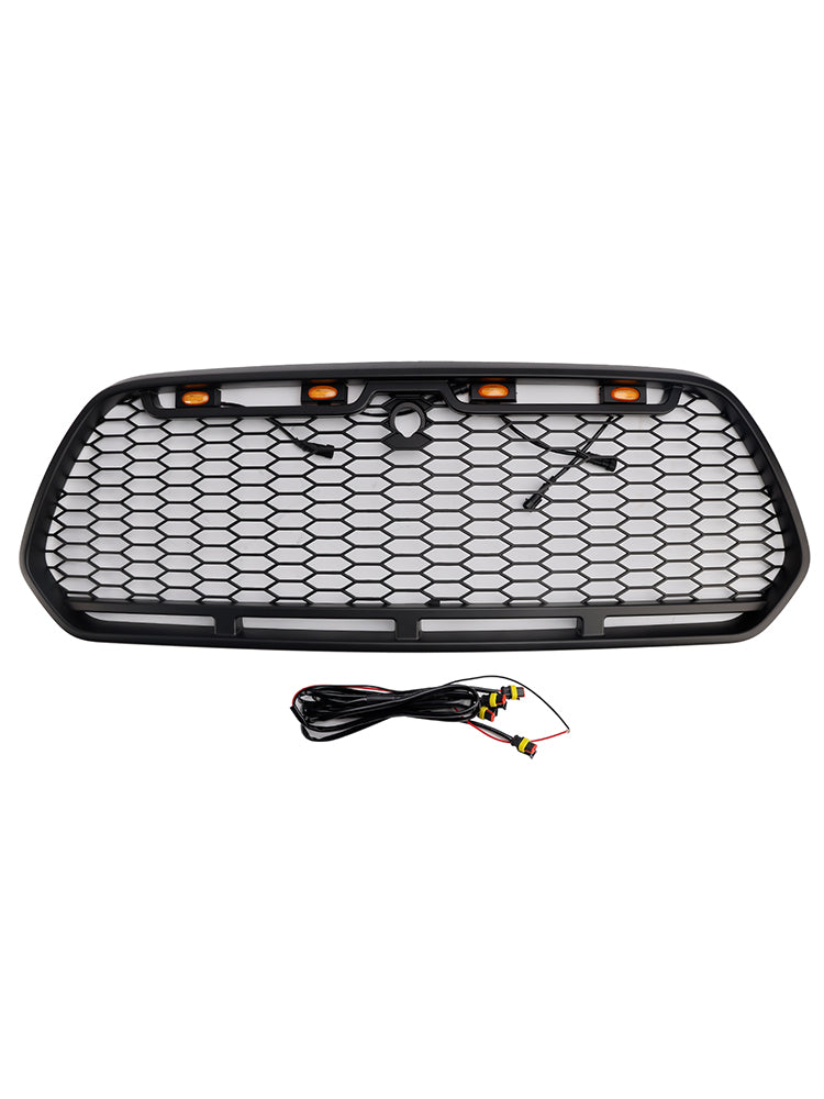 Mate de la cuadrícula delantero negro con LED para Ford Transit Mk8 Raptor 2015-2018