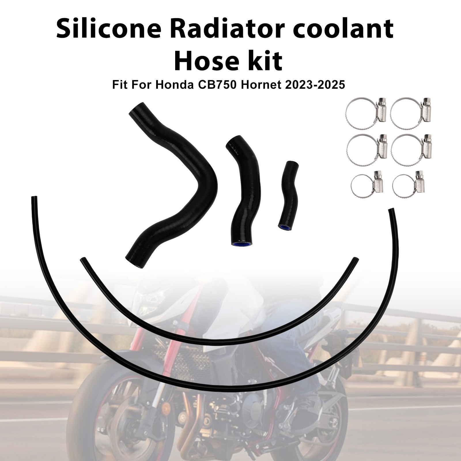Durite de refroidissement en silicone pour radiateur Honda CB750 Hornet XL750 Transalp 23-25