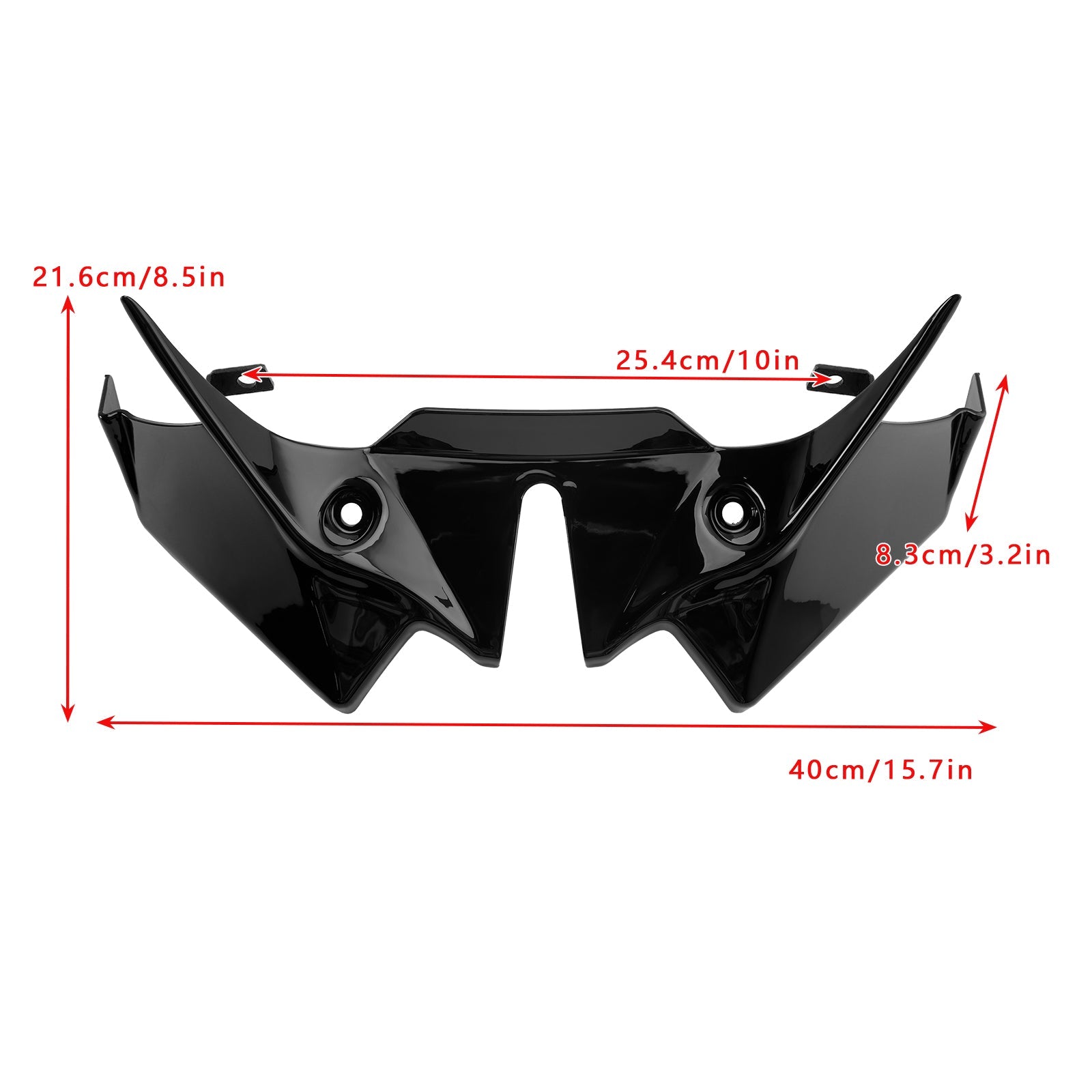 Extension de becquet avant noir pour Kawasaki Z650 2021-2024