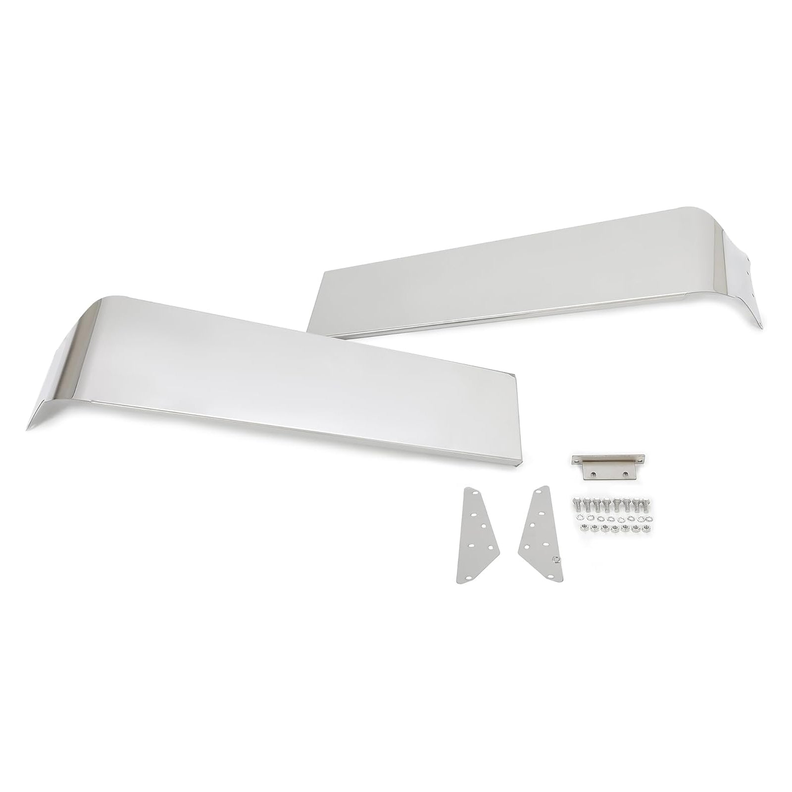 Visière plate argentée pour Peterbilt 377 378 379 335 386 388 389