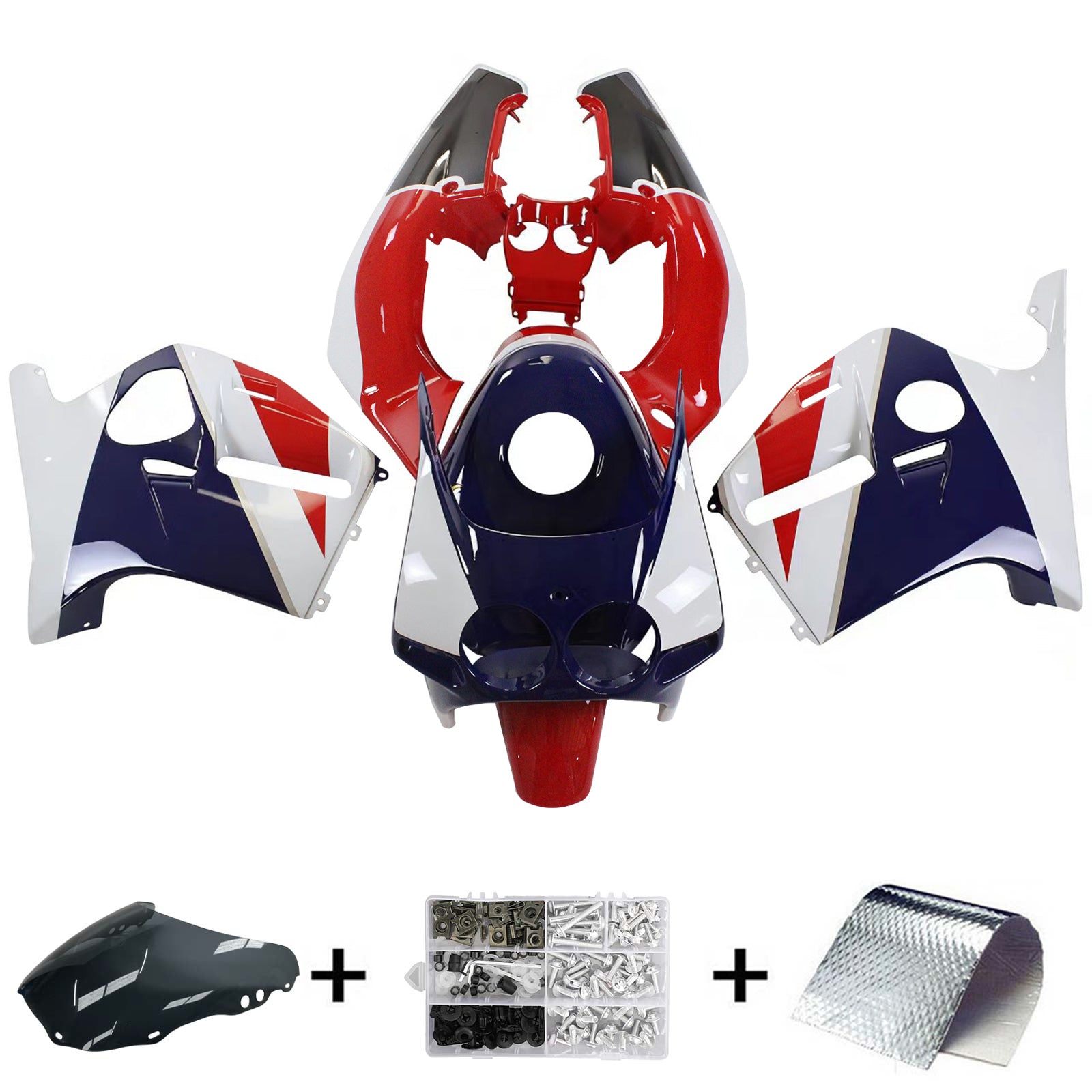 Kit de carénage en plastique injecté pour Honda CBR250RR MC19 1988-1989