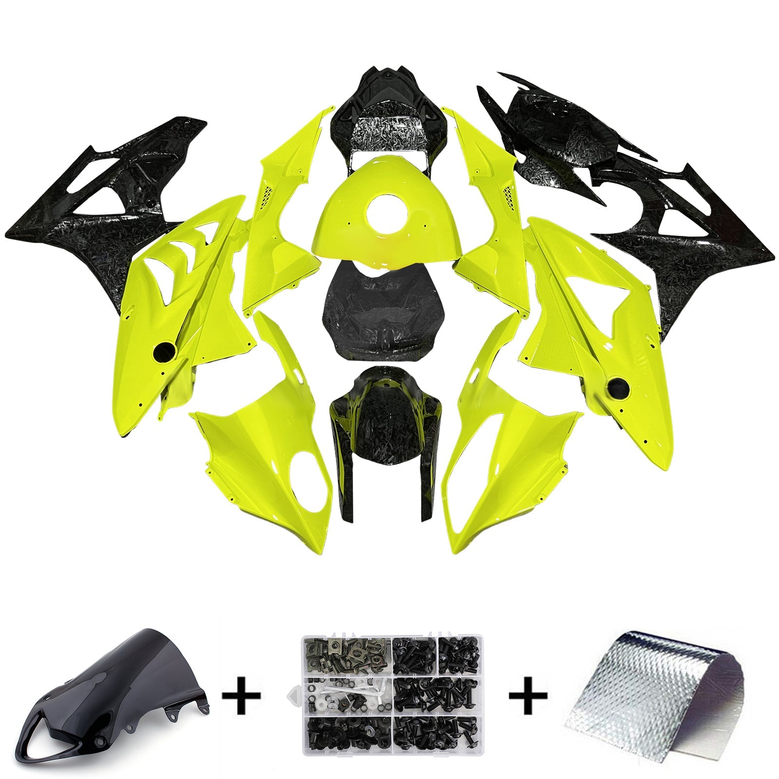 Kit de carénage d'injection pour BMW S1000RR 2009-2014 Carrosserie Plastique ABS