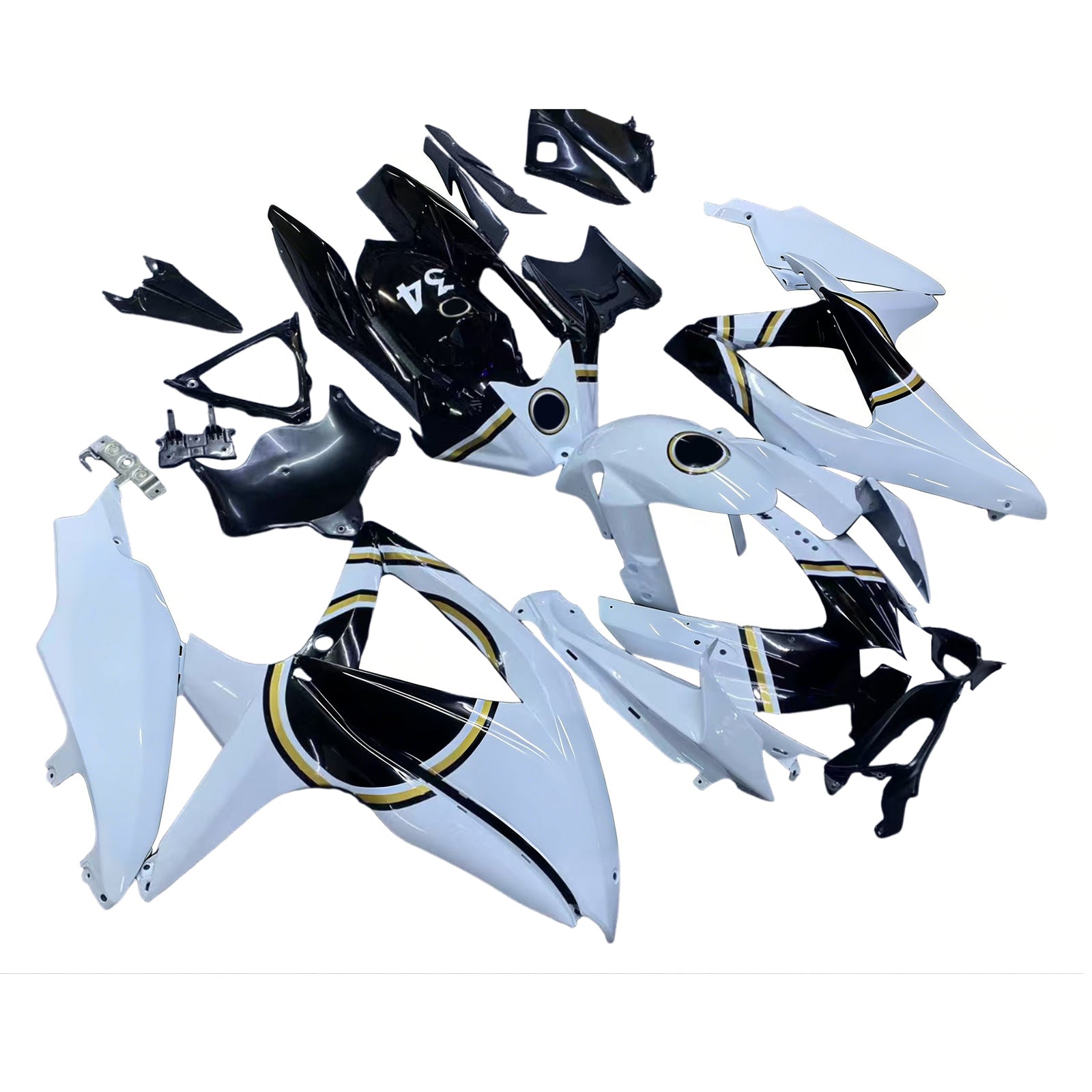 Kit de carénage par injection, carrosserie en plastique ABS, compatible avec Suzuki GSXR 600/750 2008-2009