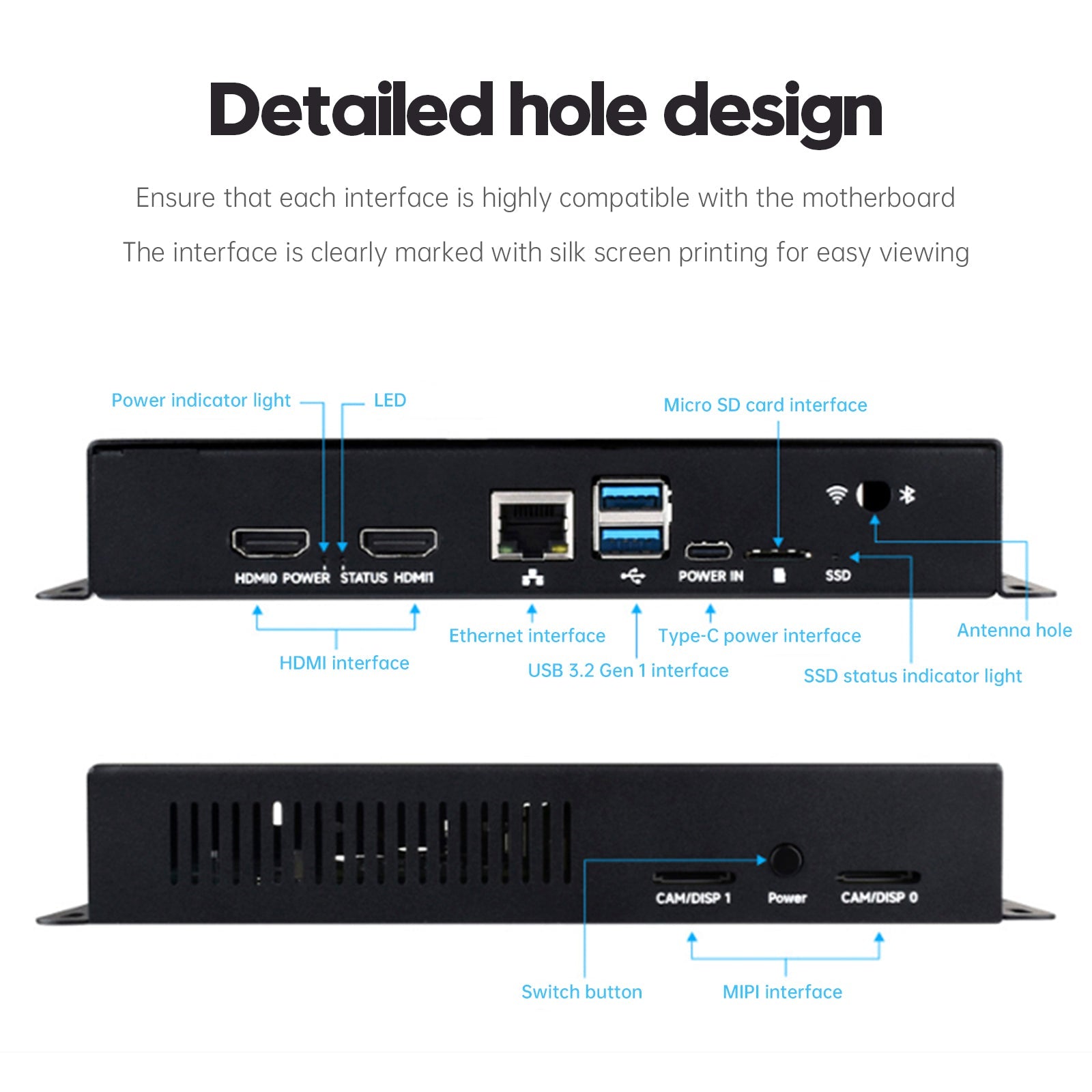 Module de calcul Raspberry Pi CM5 IO, carte 5 IO, boîtier de dissipation thermique en métal