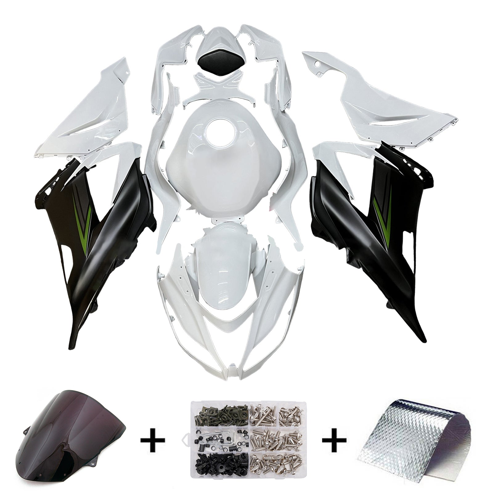 Kit de carénage par injection, carrosserie en plastique ABS pour Kawasaki ZX6R 636 2013-2018