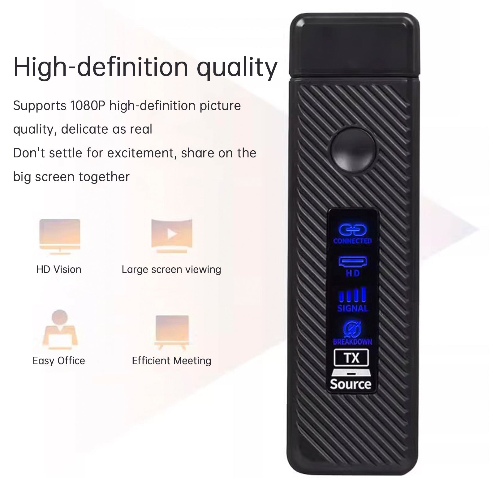 Projecteur sans fil HDMI pour même écran HD 1080P 50M, émetteur-récepteur vidéo
