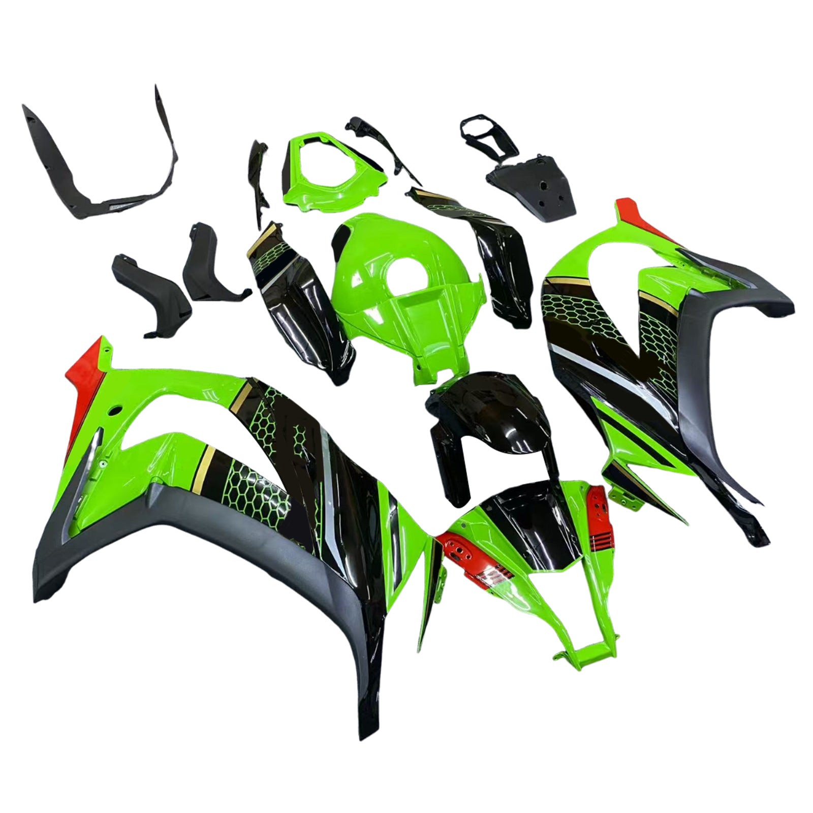 Kit de carénage injecté en plastique ABS pour Kawasaki ZX10R 2011-2015