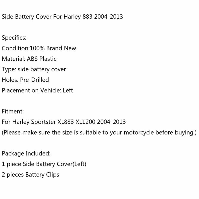 Coperchio laterale batteria per Harley 883 2004-2013