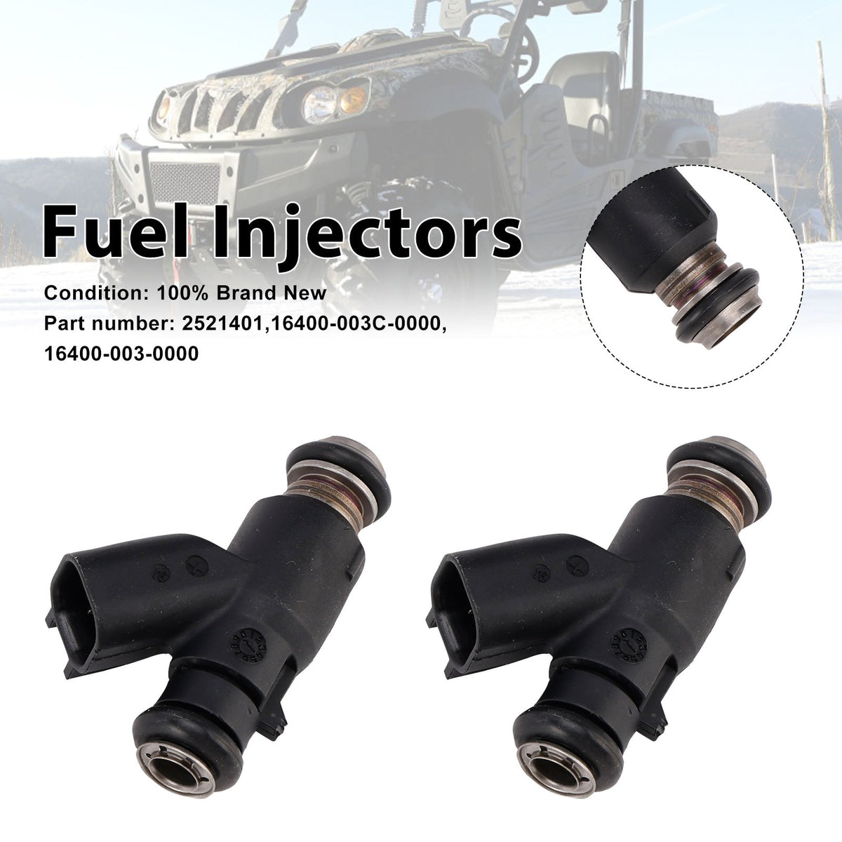 2 injecteurs de carburant 2PC 28101823 16400-003-0000 pour HiSUN EFI 400 UTV