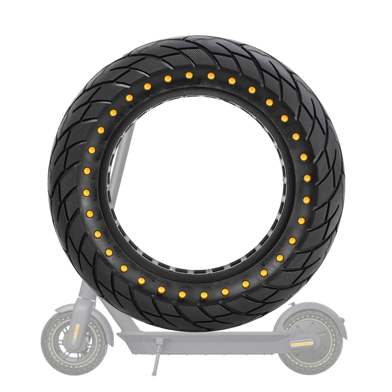 Neumático sólido de goma 10x2,5 60/70-6,5 para neumático de panal Ninebot Max G30 