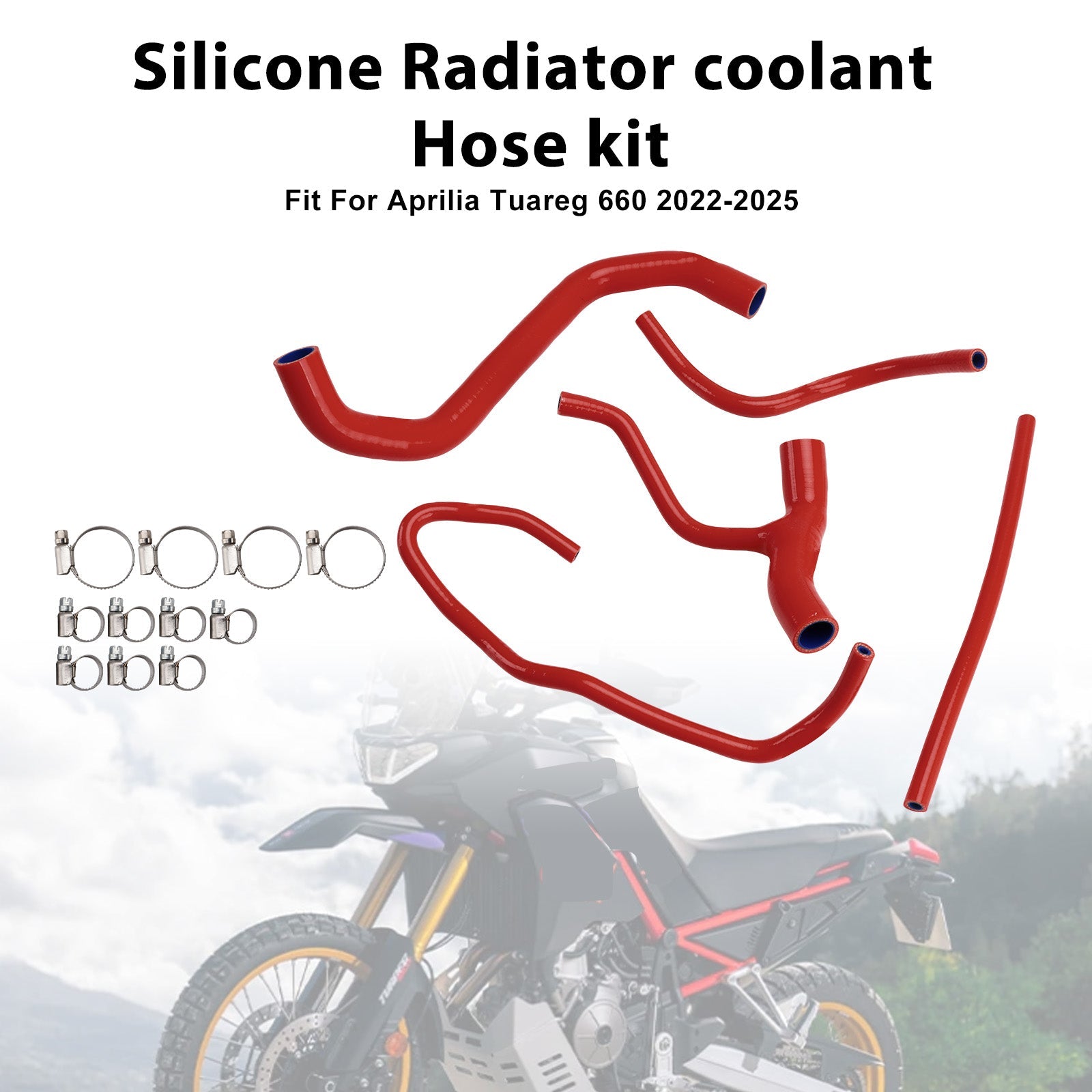 Durite de refroidissement en silicone pour radiateur Aprilia Tuareg 660 (2022-2025)