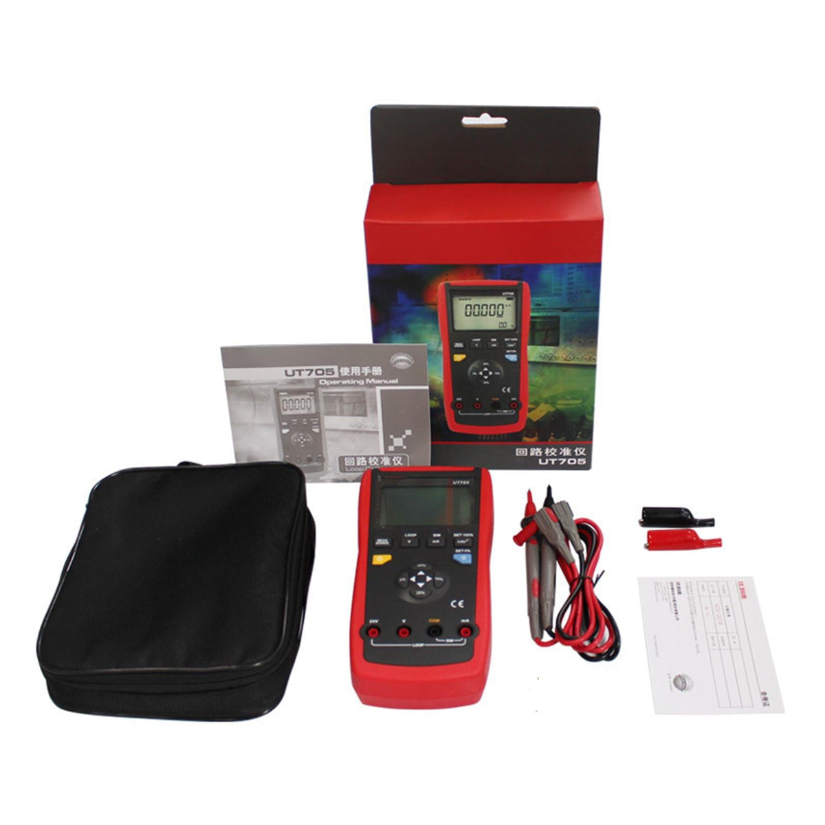 Calibrateur de boucle monofonction UT705, écran LCD rétroéclairé, tension/courant continu 24 V