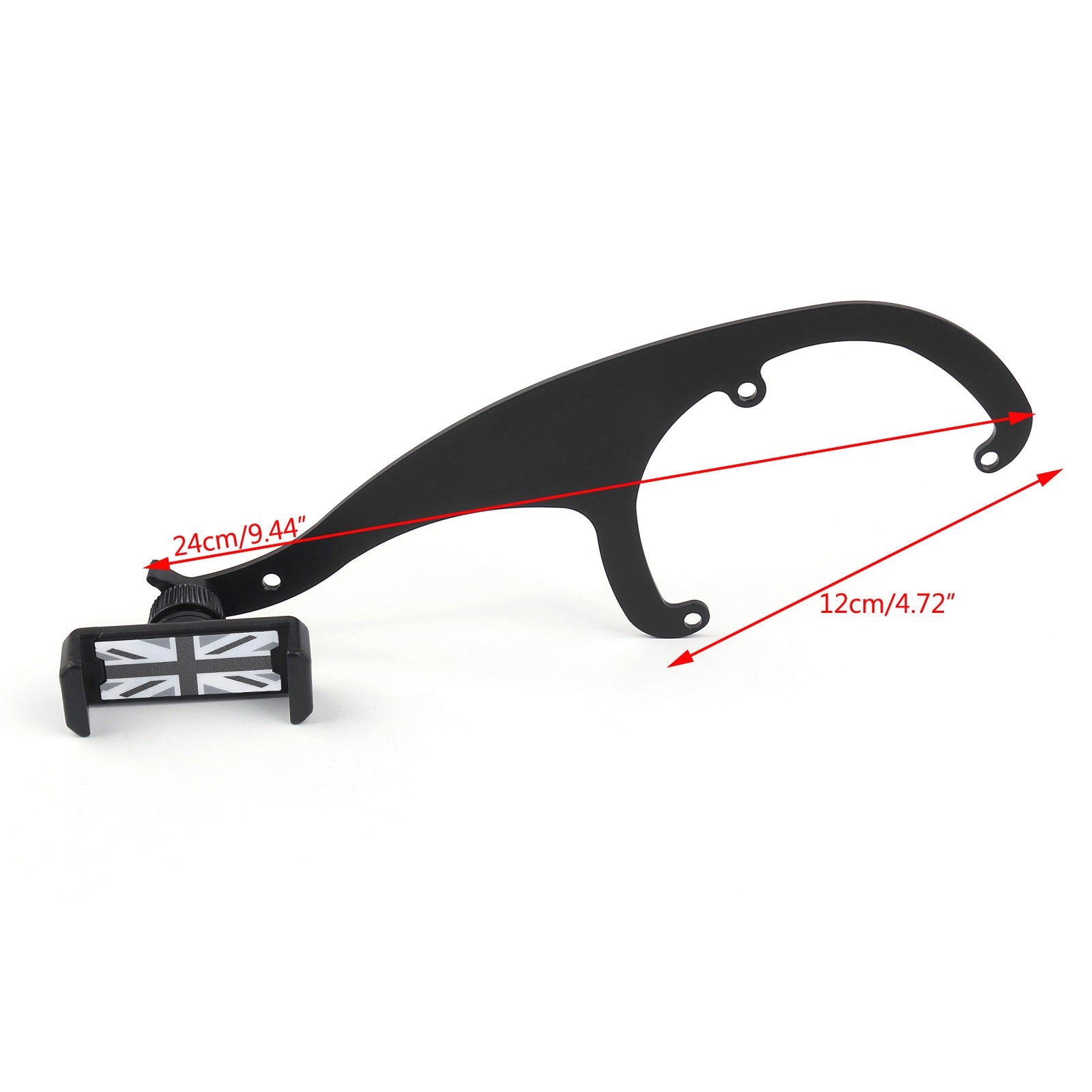 360°Rotation Car Phone Mount Cradle Holder Stand For Mini Cooper R60 R61 Gray