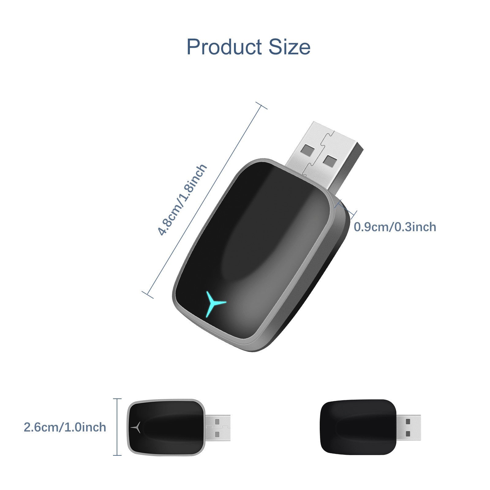 Scatola di connessione USB per auto 2 in 1 Adattatore wireless per auto Android Apple CarPlay