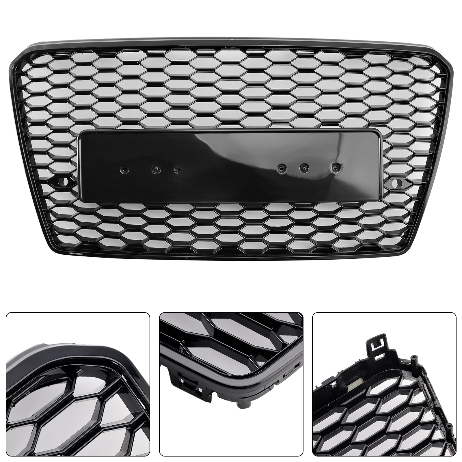 RS7 Style Honeycomb Sport Mesh Hex Grill Grille Pour Audi A7/S7 2012-2015 Black