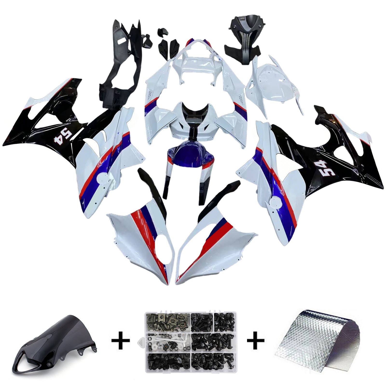 Kit de carénage à injection en plastique ABS pour BMW S1000RR 2009-2014