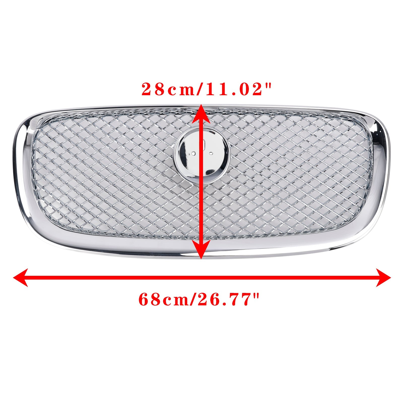 Voor bumperrooster Jaguar XF-R 2012-2015 Chrome